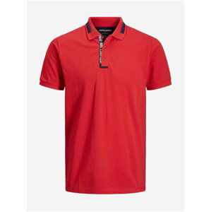 Červené polo tričko Jack & Jones Cut Polo