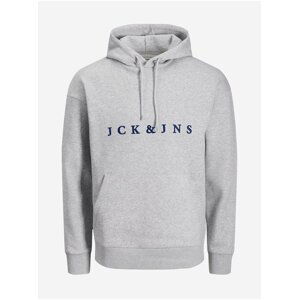 Světle šedá mikina s kapucí Jack & Jones State