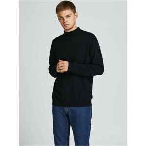 Černý basic svetr se stojáčkem Jack & Jones Basic