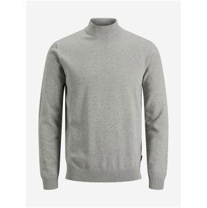 Světle šedý žíhaný svetr Jack & Jones Basic