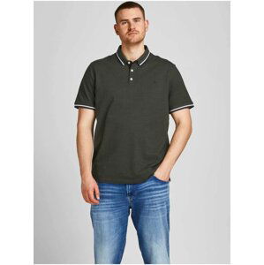 Khaki polo tričko Jack & Jones Paulos