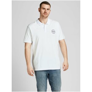 Bílé polo tričko Jack & Jones Shark