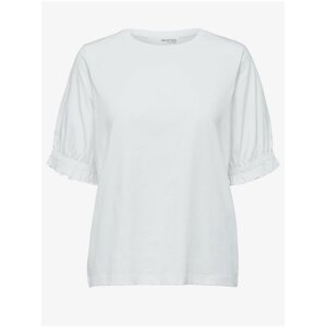 Bílé tričko Selected Femme Lillliana