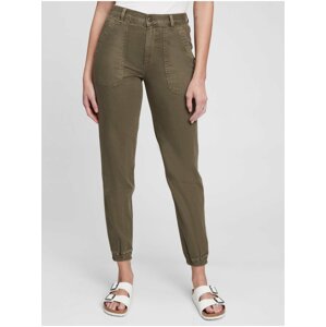 Zelené dámské kalhoty organic jogger GAP