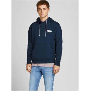 Tmavě modrá mikina s kapucí Jack & Jones Bright