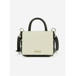 Černo-bílá dámská crossbody kabelka Guess Tia Double Flap Crossbody