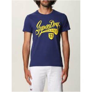 Modré pánské tričko Superdry Collegiate Graphic Tee