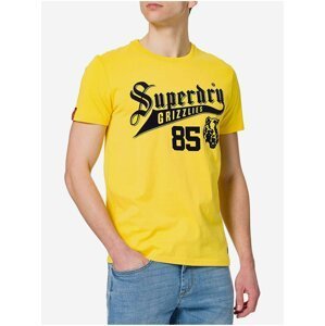 Žluté pánské tričko Superdry Collegiate Graphic Tee