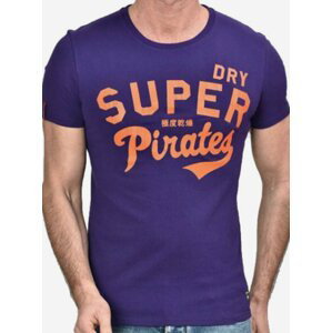 Fialové pánské tričko Superdry Collegiate Graphic Tee