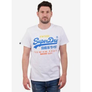 Bílé pánské tričko Superdry Vl Tri Lw Tee