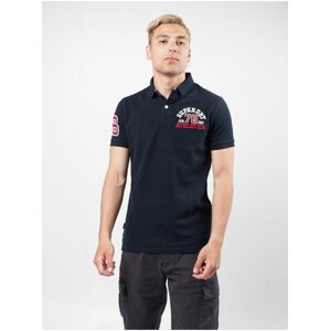 Tmavě modré pánské polo tričko Superdry Classic Superstate