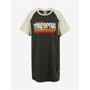 Béžovo-hnědé dámské šaty Superdry Cali Surf Raglan