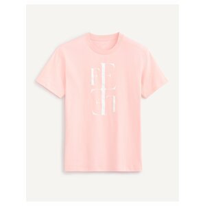 Růžové pánské tričko Celio Arefeel