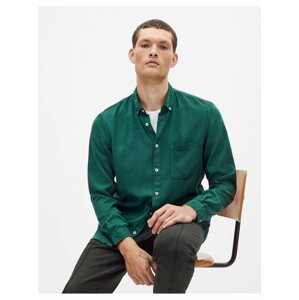 Tmavě zelená pánská košile Celio Raten