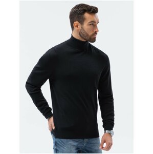 Černý pánský svetr s rolákem Ombre Clothing E179