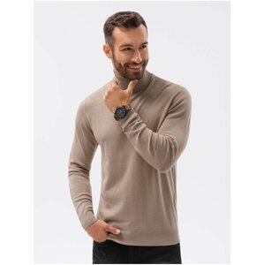 Béžový pánský svetr s rolákem Ombre Clothing E179