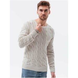 Bílý pánský svetr Ombre Clothing E195