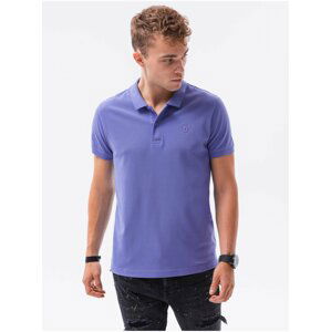 Fialové pánské polo tričko s logem Ombre Clothing S1374 basic basic