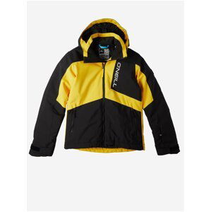 Černo-žlutá dětská zimní bunda s kapucí O'Neill Hammer Jr Jacket