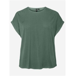 Zelené basic tričko VERO MODA CURVE Bicca