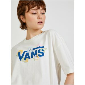 Bílé dámské vzorované tričko VANS