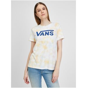 Žluto-krémové dámské vzorované tričko VANS