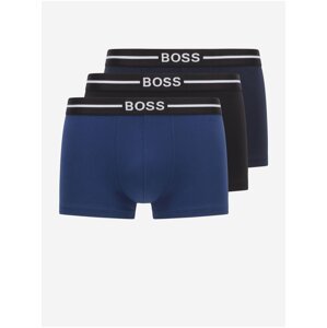 Sada tří pánských boxerek v tmavě modré a černé barvě HUGO BOSS