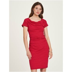 Červené dámské vzorované šaty Tranquillo