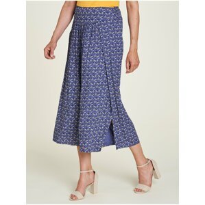 Fialové dámské vzorované culottes kalhoty Tranquillo