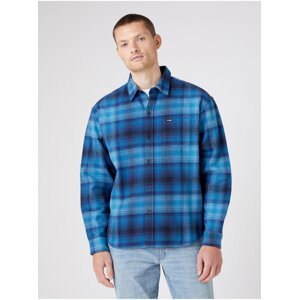 Modrá pánská vzorovaná košile Wrangler