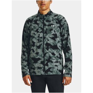 Bunda Under Armour Launch3.0 STORM Print Jkt - šedo-černá vzorovaná