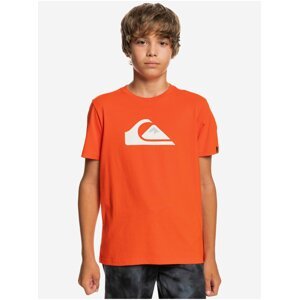 Oranžové klučičí tričko Quiksilver Comp Logo