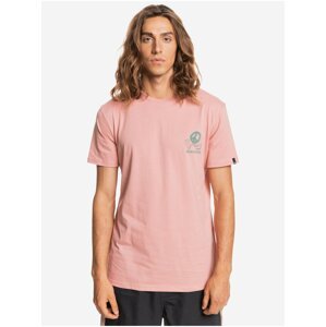 Světle růžové pánské tričko Quiksilver New World