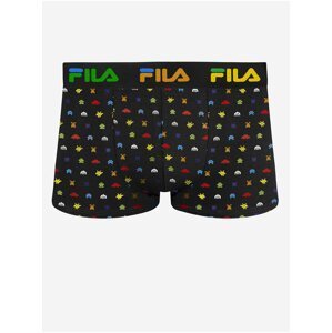Černé pánské vzorované boxerky FILA