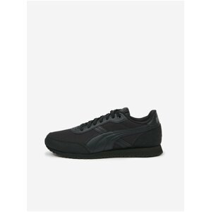 Černé boty s koženými detaily Puma Runner Essential