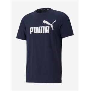 Tmavě modré pánské tričko s potiskem Puma