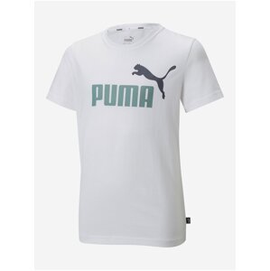 Bílé klučičí tričko s potiskem Puma