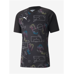 Černé pánské vzorované sportovní tričko Puma Neymar