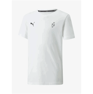 Bílé klučičí sportovní tričko s potiskem na zádech Puma Neymar