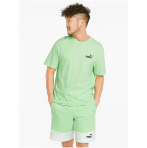 Světle zelené pánské tričko s potiskem Puma