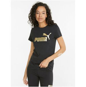 Černé dámské tričko s potiskem Puma
