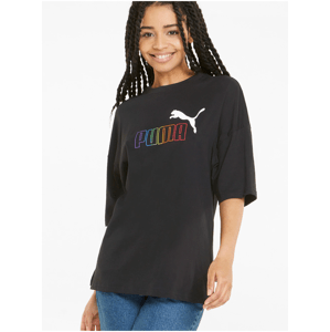 Černé dámské oversize tričko Puma ESS+ Rainbow