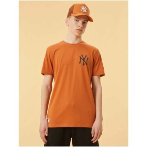 Oranžové pánské tričko s potiskem New Era
