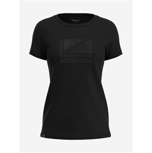 Černé dámské tričko s potiskem Pepe Jeans Beatriz