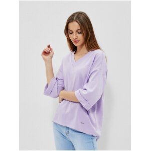 Světle fialové dámské oversize tričko Moodo