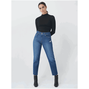 Tmavě modré dámské zkrácené straight fit džíny Salsa Jeans