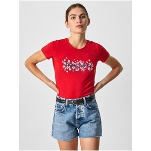 Červené dámské tričko Pepe Jeans Bego