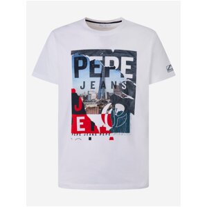 Bílé pánské tričko Pepe Jeans Ainsley