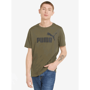 Khaki pánské tričko Puma