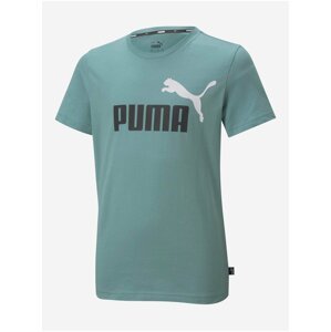 Mentolové klučičí tričko Puma ESS+ 2 Col Logo Tee B